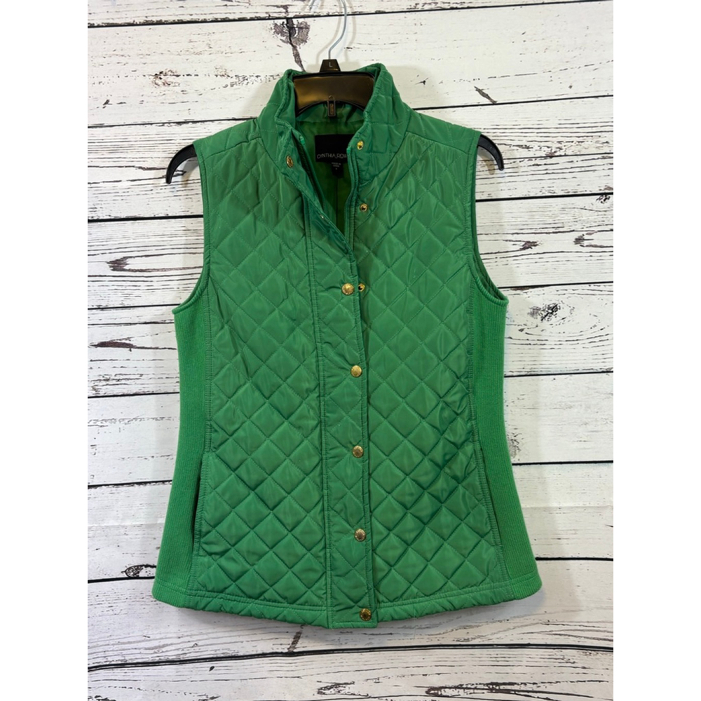 Women's Cynthia Rowley Green Quilted Vest S